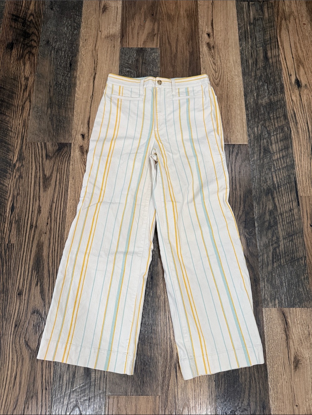 Madewell Emmett White Wide-Leg Crop Pants. Womens 28